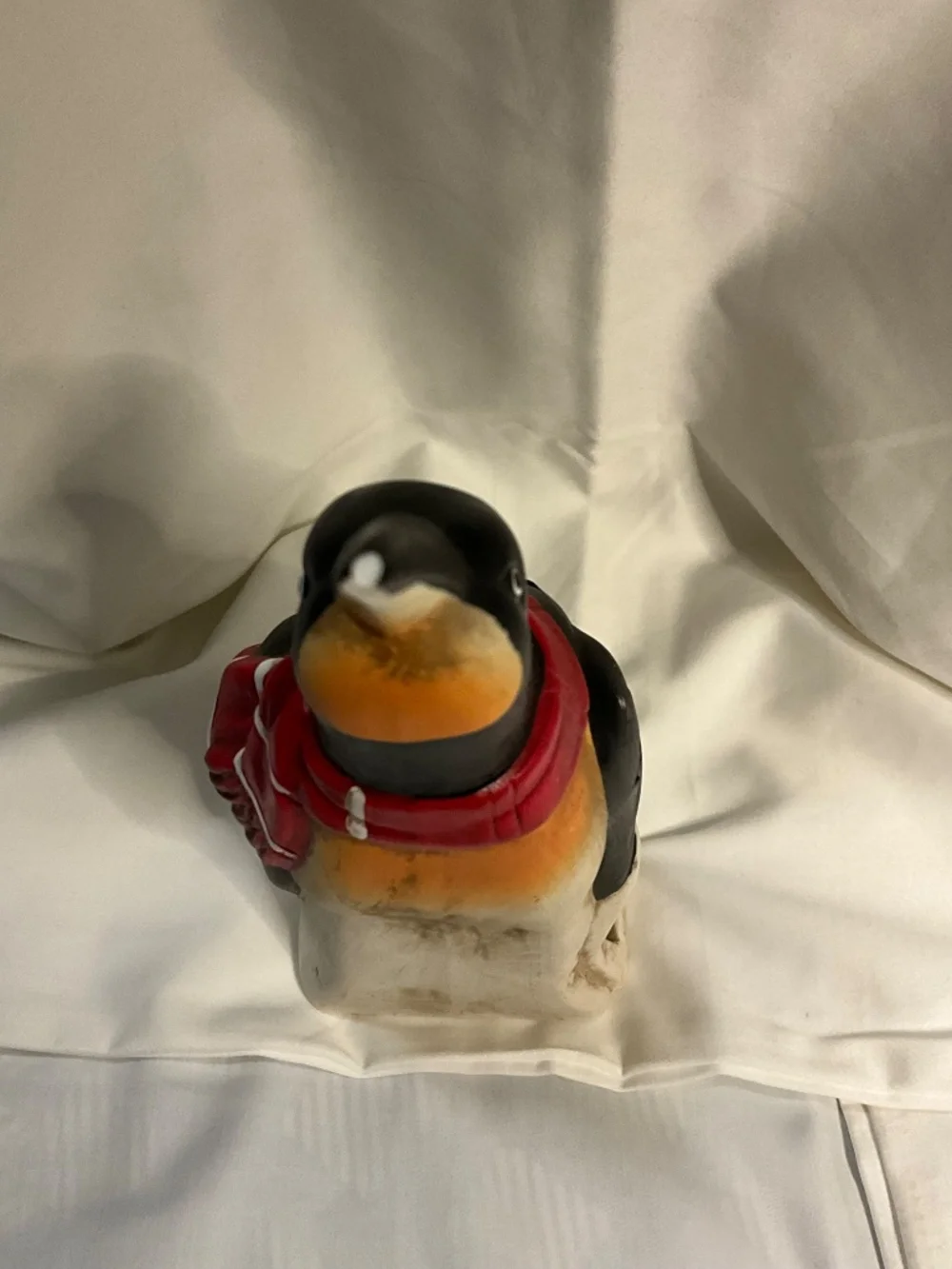 Vintage-Style Ceramic Penguin Holiday Luminary Figurines - Set of 2